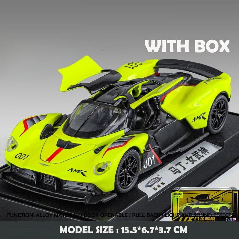 1:32 Aston Martin Valkyrie Alloy Car Model Diecasts Metal Sports Car Vehicles Model Simulation Sound Light Kids Toys Gift