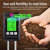 6 In 1 High Accuracy Soil Tester pH Temperature Humidity Sunlight Air Moisture Nutrient Fertility Meter Gardening Planting Tool