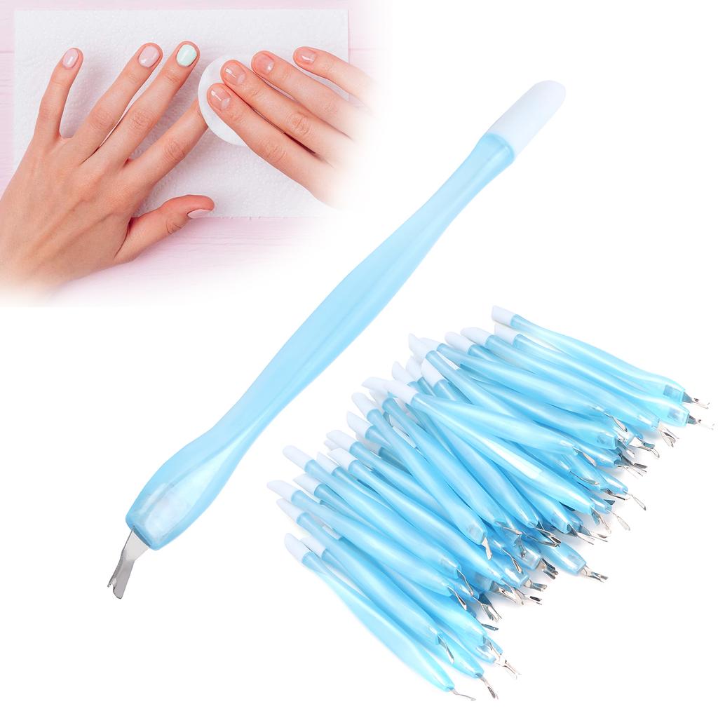 50pcs Double Head Dead Skin Cuticle Trimmer Remover Pusher Nail Cleaner Nail Art Tools