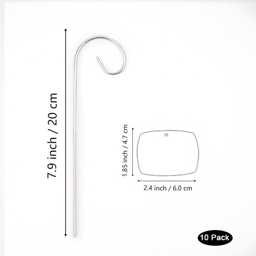 Acrylic Material Plant Labels Weatherproof Heavy Duty Garden Labels Decorative Design Metal Construction Garden Stakes