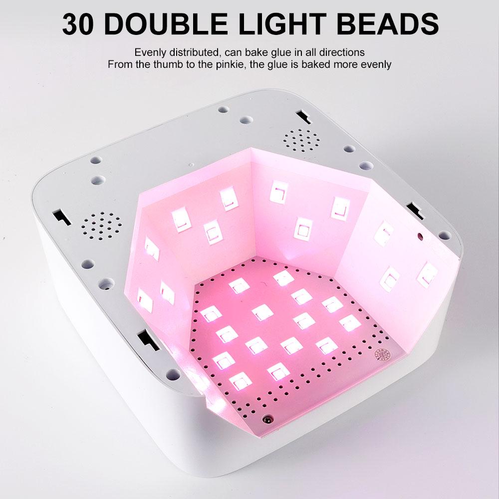 30 LED Rechargeable Nail Art Light With Smart Digital Display Nail Polish Nail Dryer Manicure Tools For Salon And Home Use