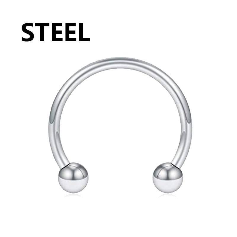 1pc 316L Stainless Steel Lip Rings Studs Labret Piercing Master Earrings Septum Nose Hoops Unisex Women Punk Cool Body Jewelry