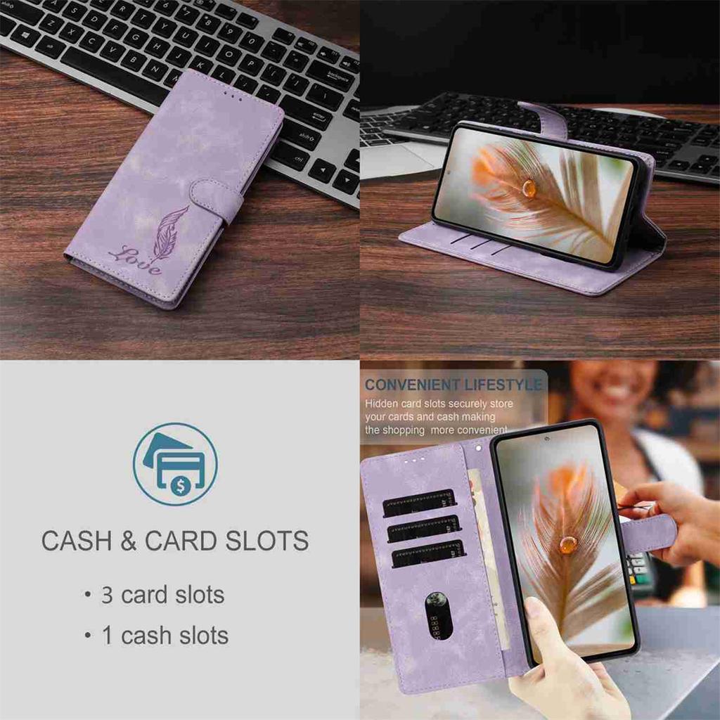 Quill Pen Embossed Pattern Flip Card Design Wallet Case for Huawei P10-P50,Honor 9 Lite,Y6P,Y5 2018,P40,P20 Lite,Magic7...(8-Color)