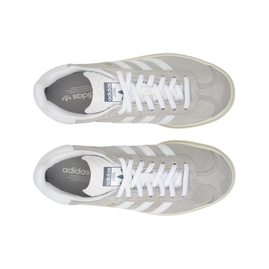 adidas Gazelle Bold Grey White Women Sneakers Grey-Two Cloud-White Core-White HQ6893