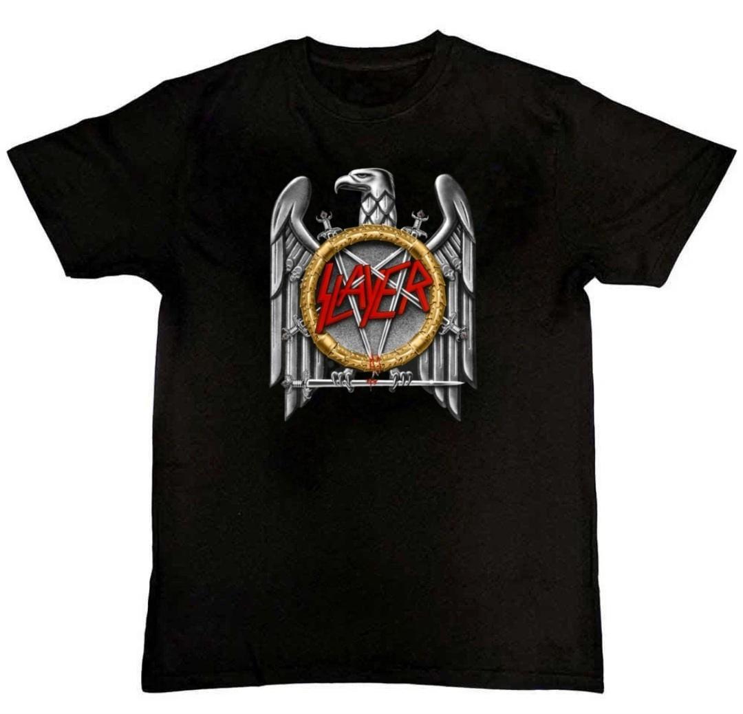 Slayer Black Eagle Graphic Print Mens T-Shirt S