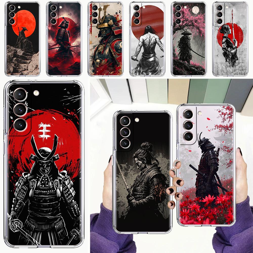 Phone Case For Samsung Galaxy S26 S25 S24 S23 S22 Ultra S20 S21 FE 5G Plus Soft Clear Cover Japanese Bushido Samurai