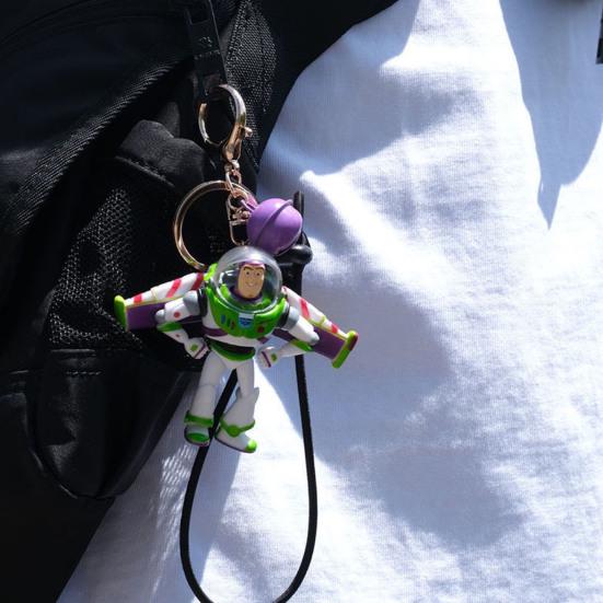 Keychain Pendant, Woody Buzz Lightyear Car Air Freshener, Aromatherapy Vent Clip Car Accessory for Toy Fan Gift
