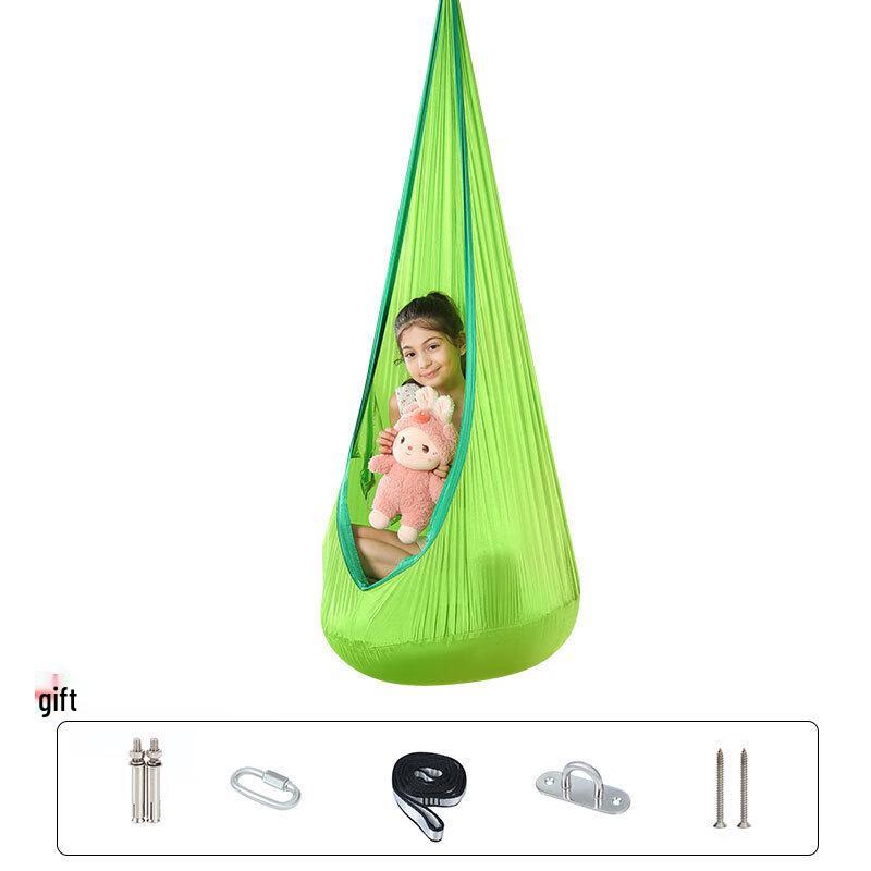 

Kids Outdoor Hanging Chair with Inflatable Cushion 150x70cm