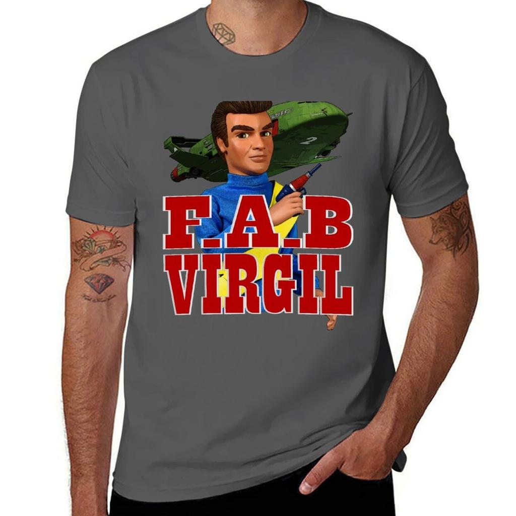 F.A.B. VIRGIL, Thunderbird 2 T-Shirt Basic Plain Tee for Spring and Summer