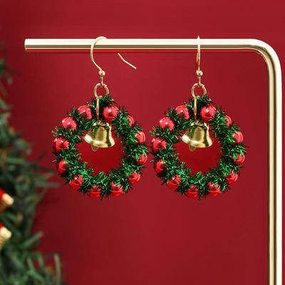 European & American Christmas Tree Bell Stud Earrings - Creative Fashion Style
