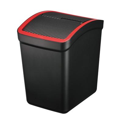 CARMATE DZ367 Car Trash with Red Can, Large, Weight, Carbon-look,