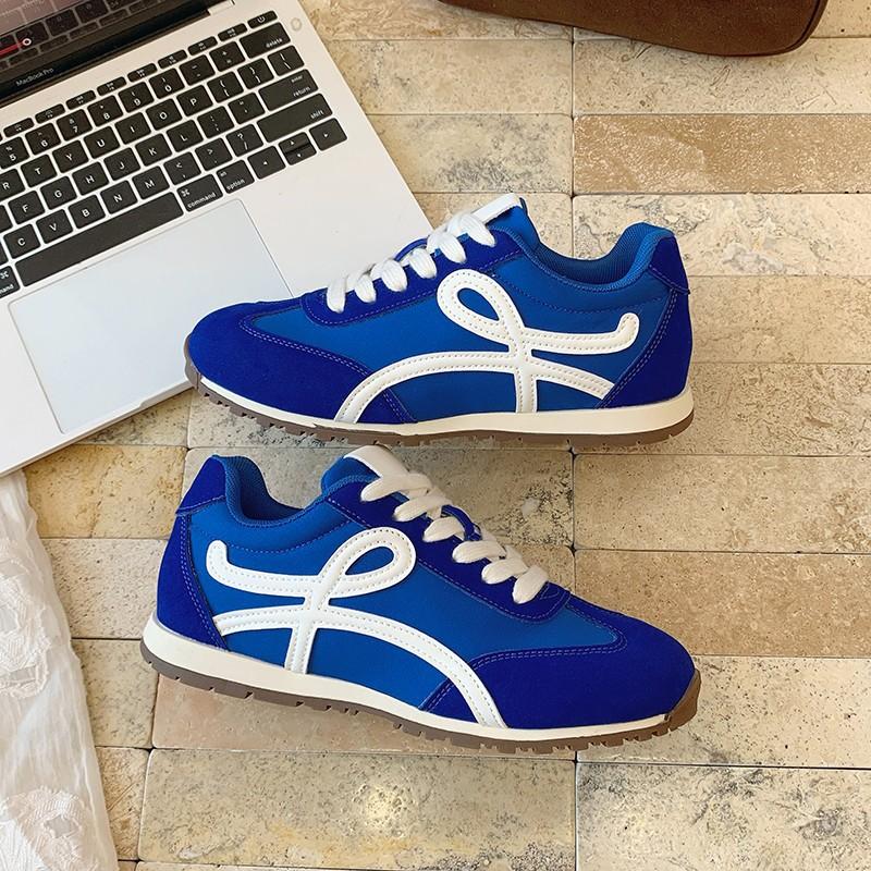 Cowhide version~ Retro German training shoes versatile inner height increase casual shoes sports shoes women's flat white shoes Forrest Gump shoes tid