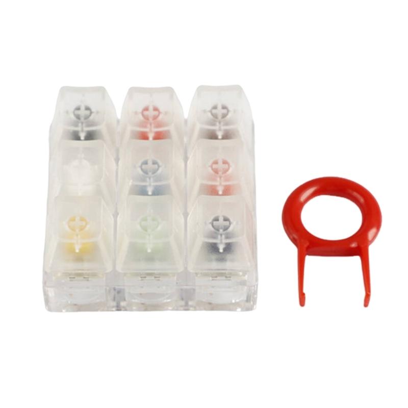 

Multicolor 9 Key Mechanical Switches Tester Featuring Clear Housing For Precise Axes Observation 1