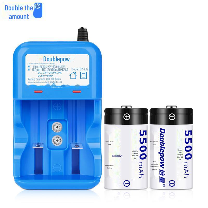 Double Capacity No. 1 Rechargeable D-Type Battery Set - 5500mAh for Gas Stoves & Natural Gas Water Heaters