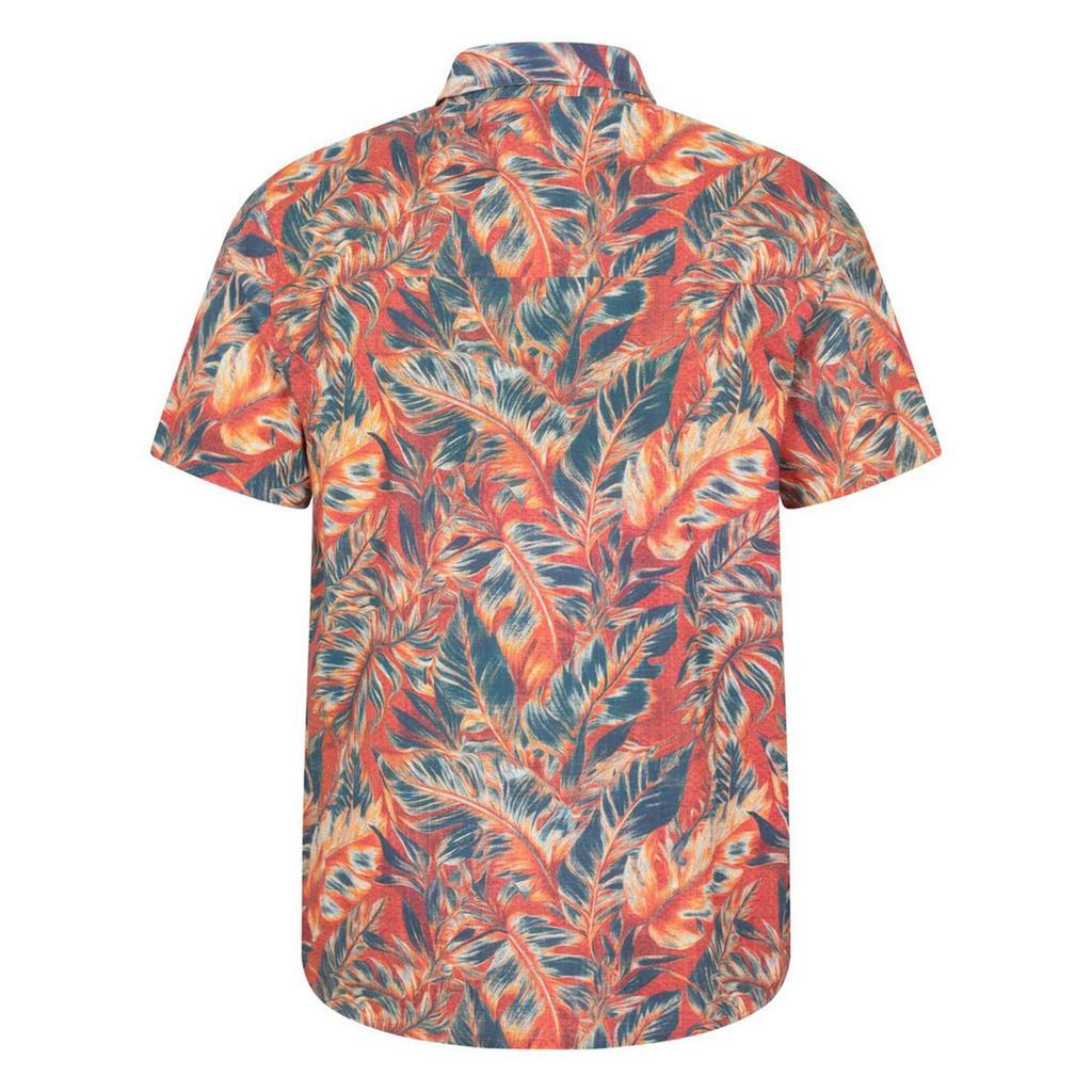 Mountain Warehouse Camicia da uomo a maniche corte con foglie tropicali