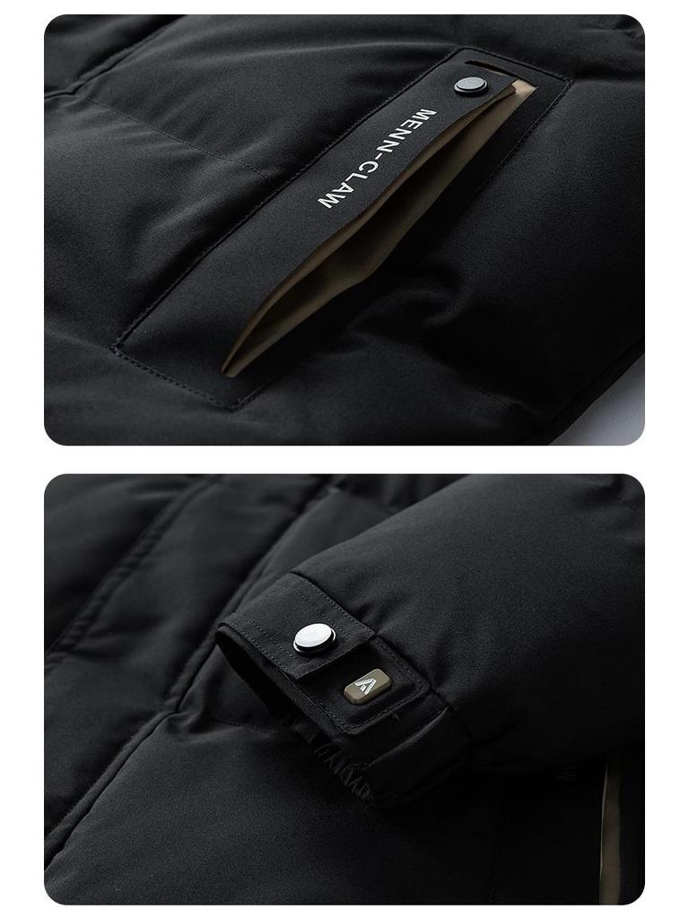 Men's 2025 Thickened Down Cotton Hooded Winter Jacket for Cold Protection Workwear