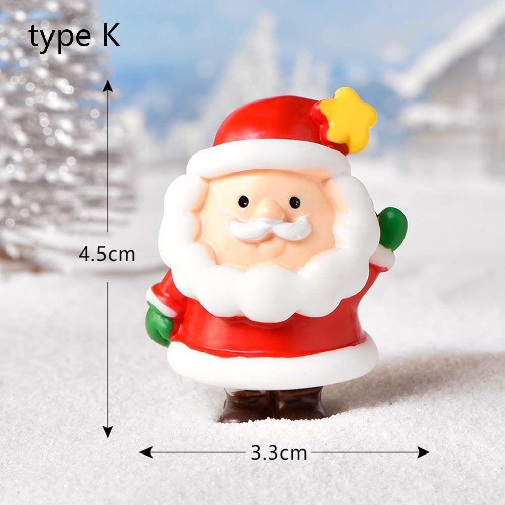 Model Miniature Dairy Sheep Little Statue Christmas Tree Figurines Micro Landscape Santa Claus