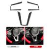 3Pcs Steering Wheel Button Frame Trim Carbon Fiber Sticker Fit for Mazda MX‑5 ND 2016‑2020