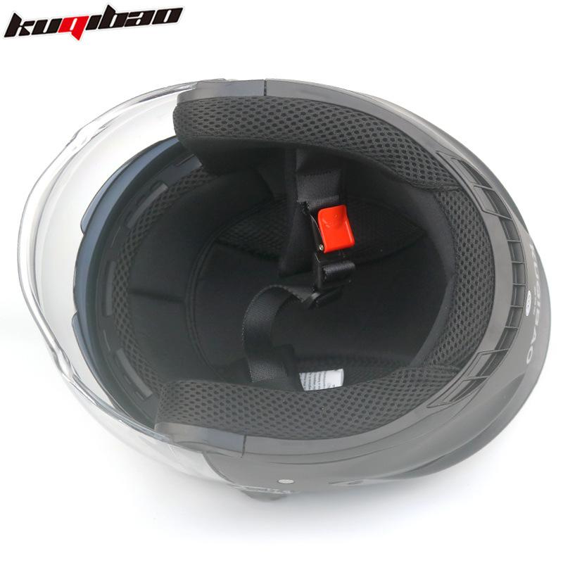 Kuqibao Motorcycle Helmet Intercom Bluetooth Half Helmet Men's and Women's Electric Knight Double Mirror Universal In All Seasons