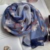 Summer Thin Silk Scarf for Women's High end Mulberry Silk Scarf Long Versatile Fashion Shawl Scarf Beach Towel