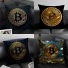 Bitcoin Fashion Cushion Cover Natural Linen Organic Fabric DoubleSided Printing Sofa Home Decor Gift Pillow Case