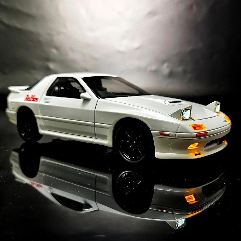 1/24 Mazda RX7 Supercar Alloy Car Diecasts & Toy Vehicles Car Model Sound and Light Pull Back Car Toys Children's Gifts