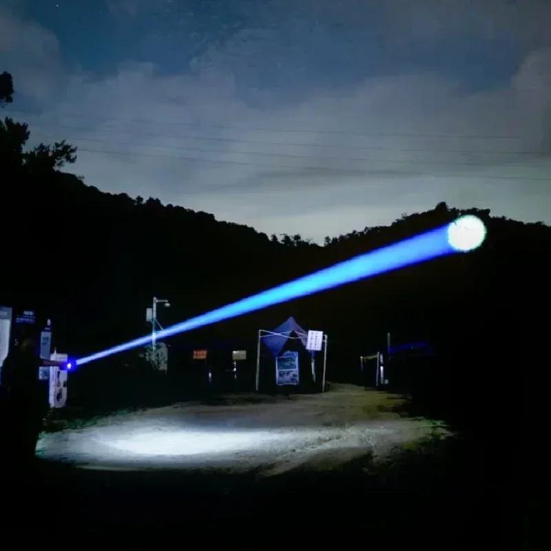 1000000LM Most Powerful Led Flashlight Rechargeable 800W LED Flashlights High Power Zoom Torch Long Range 3000m Tactical Lantren