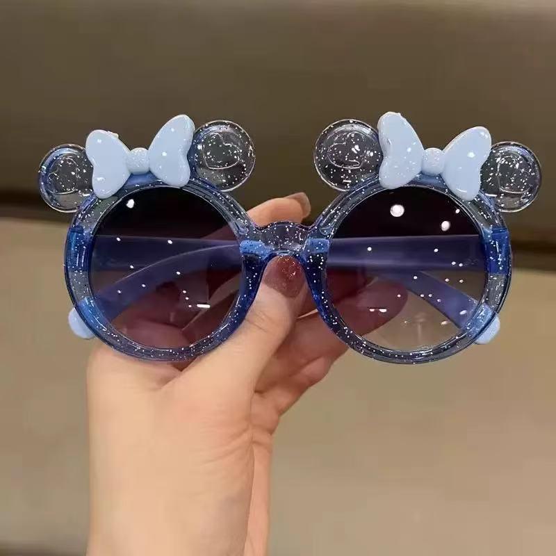 Crystal Bow Cartoon Kids' Sunglasses - Versatile, Trendy, and Cute Children's Fashion.