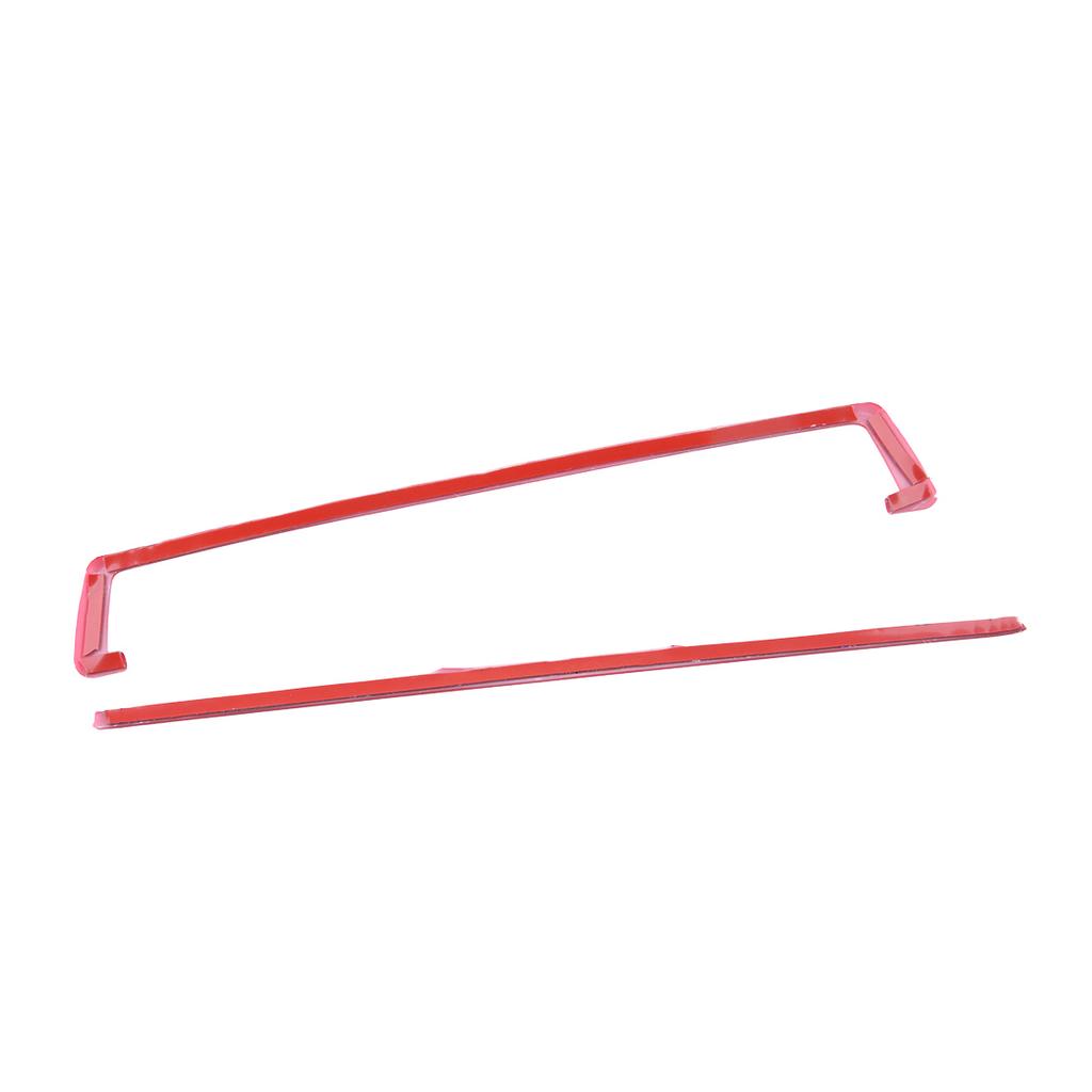 2 Stück/Set Rotes Auto Klimaanlage Klimaregelung Drehknopf Schalter Panel Streifen Verkleidung Rahmen Dekoration Passend für Honda Civic 2016 2017 2018 2019 2020
