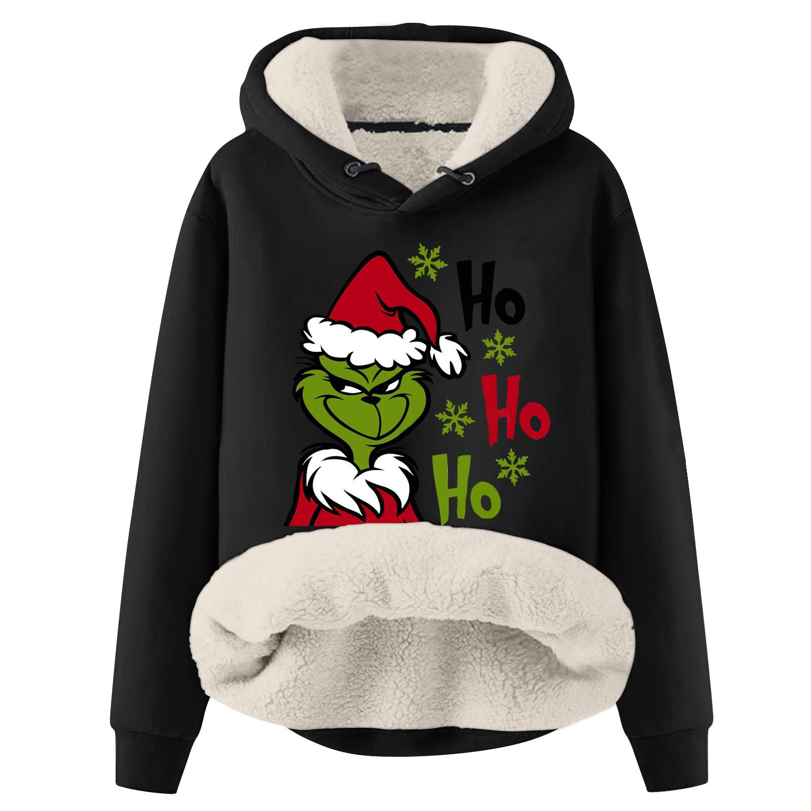 

Женский модный плюшевый и утолщенный теплый свободный пуловер с капюшоном с капюшоном L чёрный