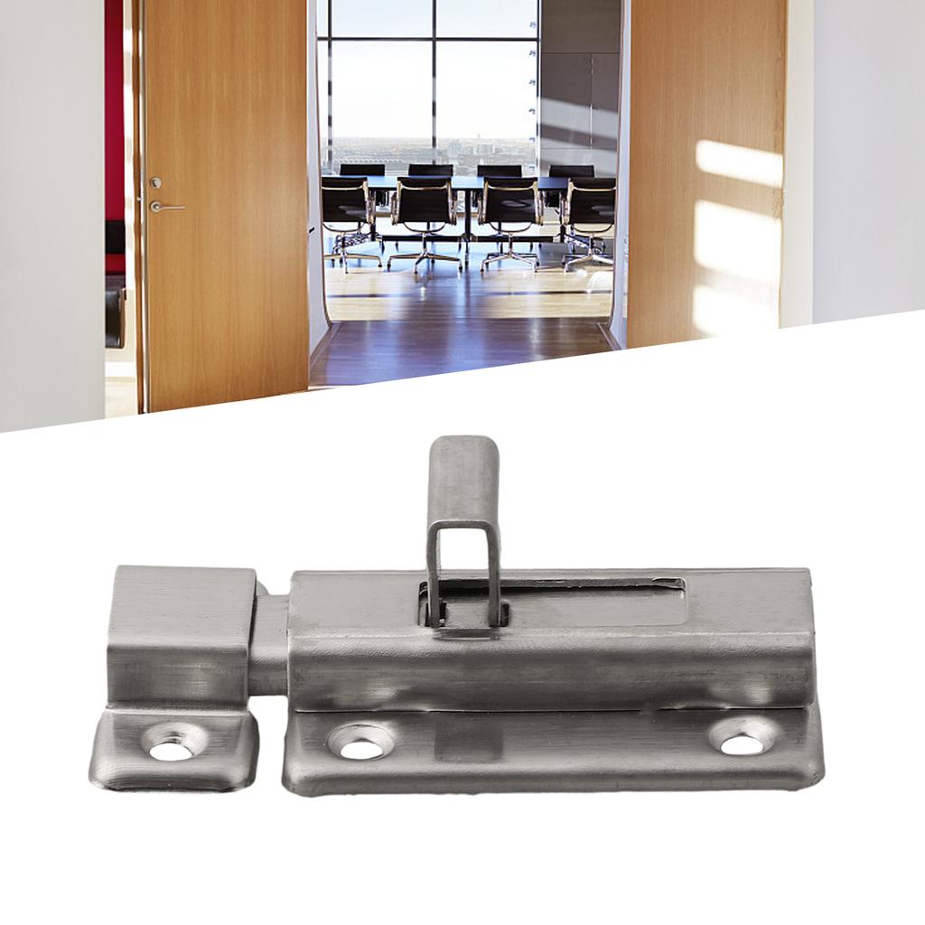 Stainless Steel Door Security Slide Latch Lock Bolt for Mounted Use Heavy Duty Design with Sliding Handle for Easy Operation