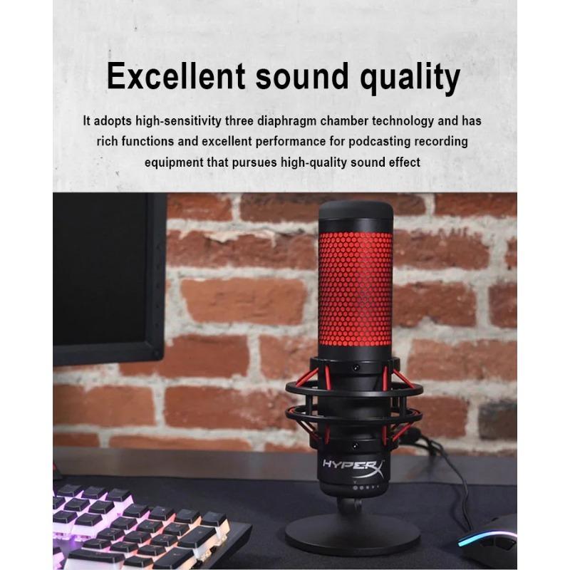 HyperX QuadCast / SoloCast USB Condenser Gaming Microphone Anti-Vibration Shock Mount Four Polar Patterns For PC PS4 PS5 and Mac