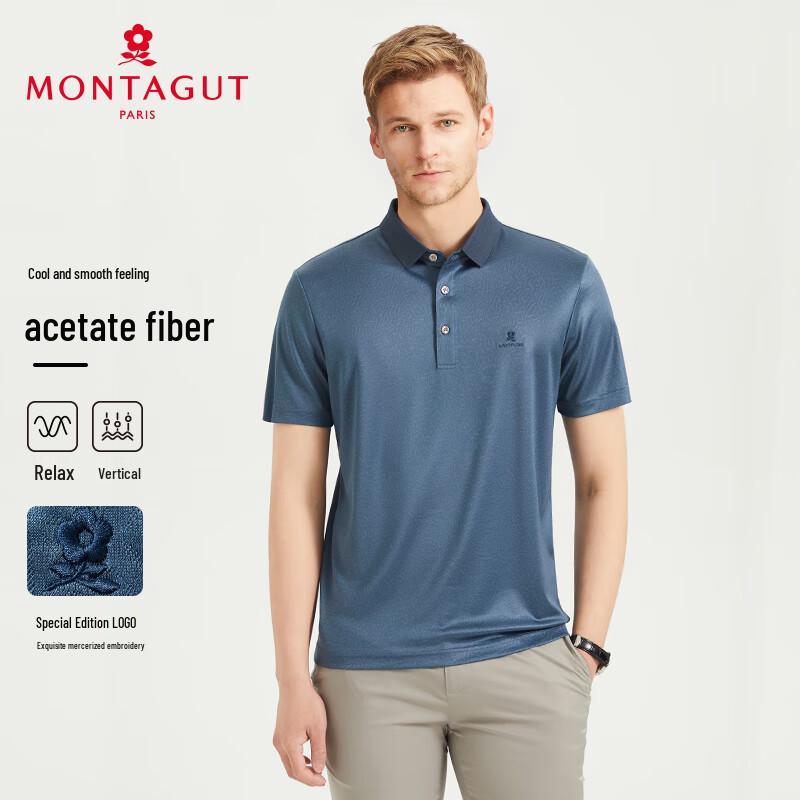 MONTAGUT Men s High-End Cool Short Sleeve Polo Shirt XL