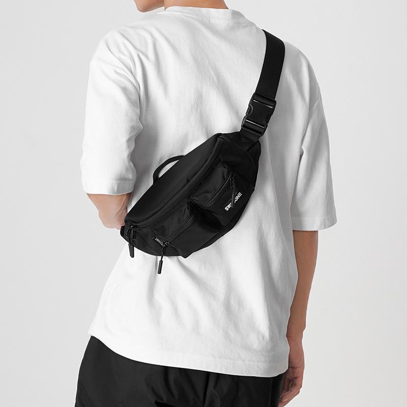 Japanese Portable Crossbody Bag Men'S Shoulder Bag Sports Tooling Breast Bag Multifunctional Casual Fanny Bag Women'S