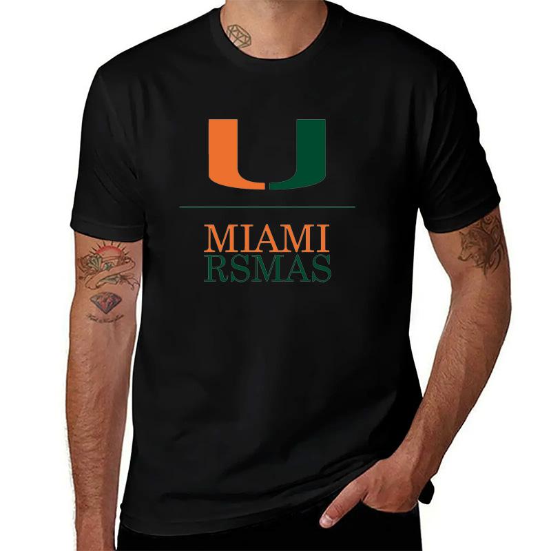 University Of Miami U Tshirt Summer Tops Shirts Graphic Tees Summer Clothes Tshirts For Unisex Cotton