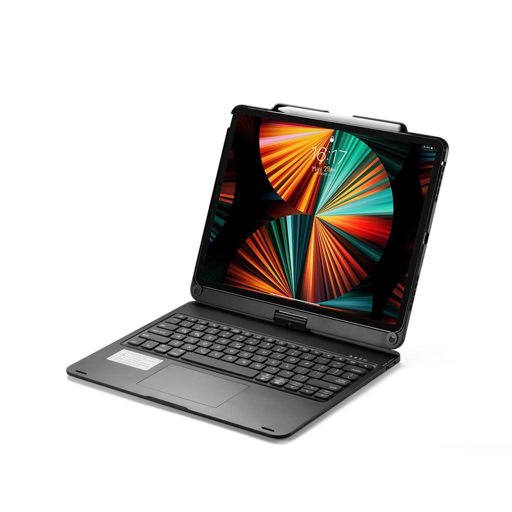2024 iPad Air 13-inch Rotating Bluetooth Keyboard Case with Touch Backlight
