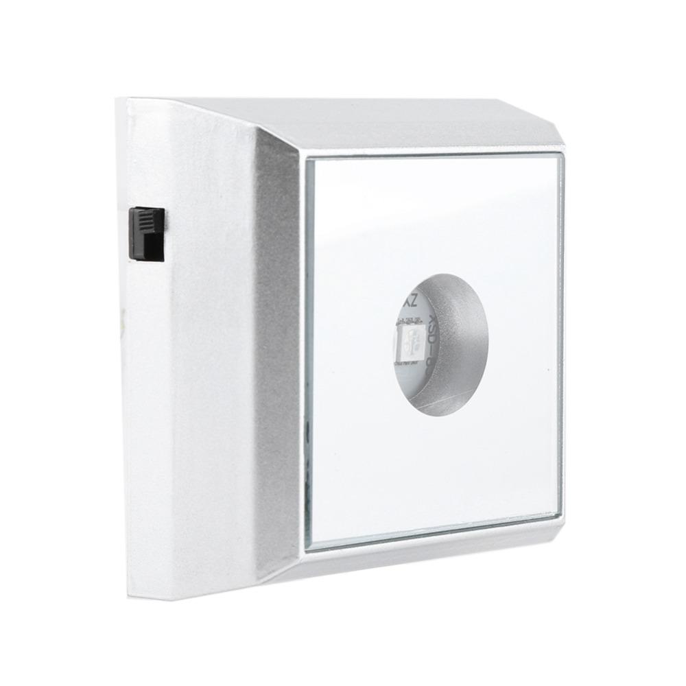2er-Pack Quadratische Form LED-Lampenbasis Batteriebetrieben Display-Basis LED-Halter Ständer Glas Kunst