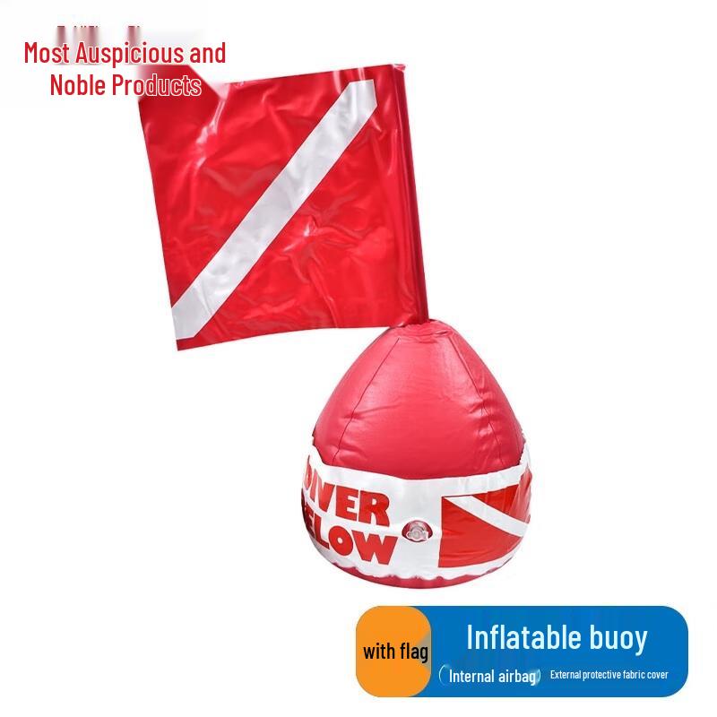 Inflatable Sea Rescue Buoy with Warning Flag