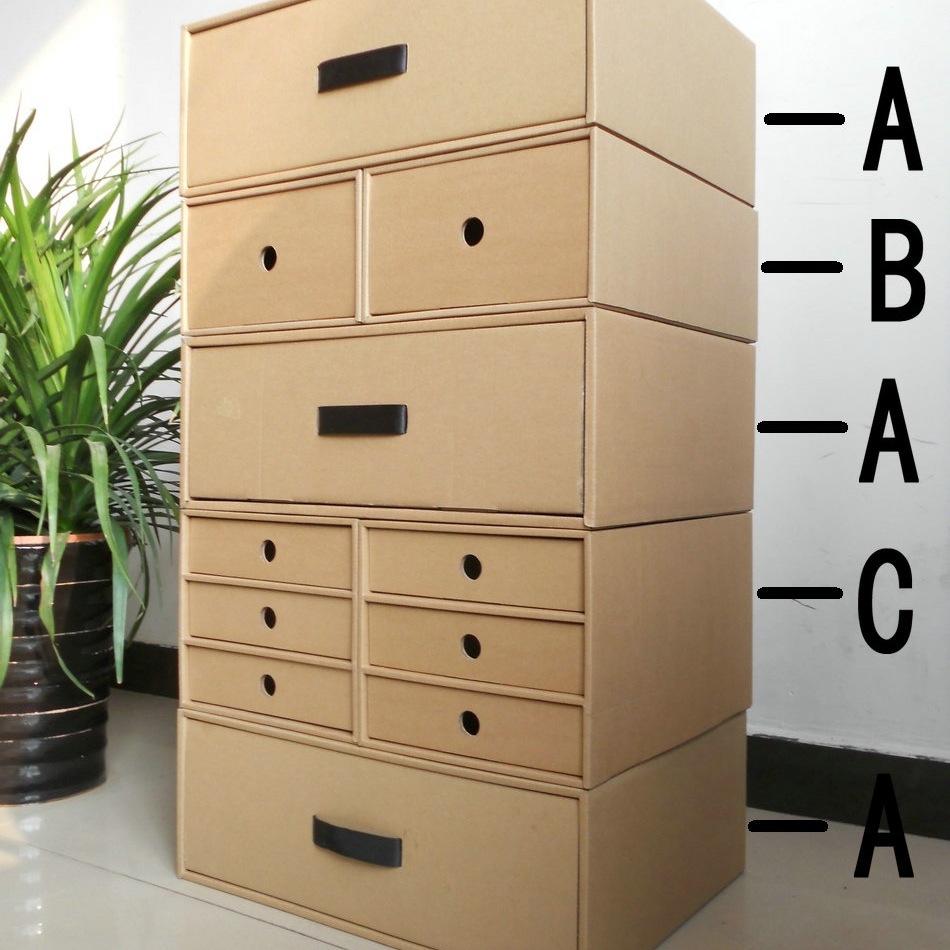 Paper Box Combination Cabinet Drawer Shoe Box for Home Organization