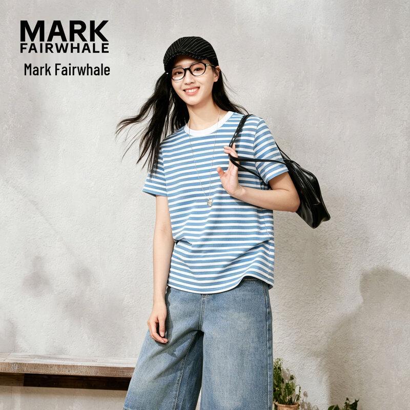 Women s Cotton Color Block Striped Short Sleeve T-shirt S