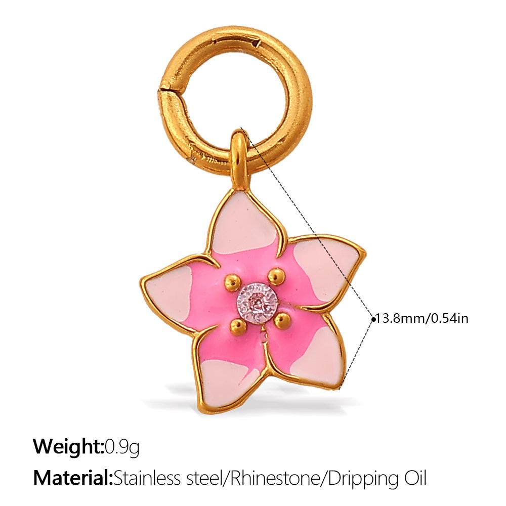 Small Fresh Flower Pendant Collection Exquisite Small Rose Sunflower Shape Bracelet Necklace Pendant