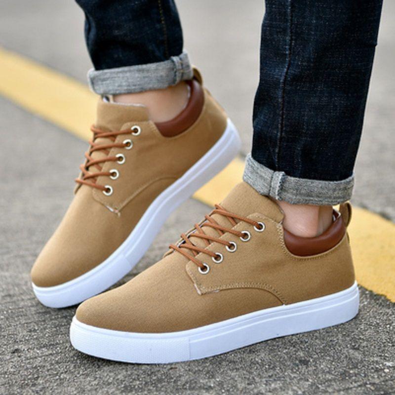 Feerldi Men's Casual Shoes Lightweight Boys Sneakers Walking Flat Mens Tennis Vulcanized Shoes Hombre Canvas New