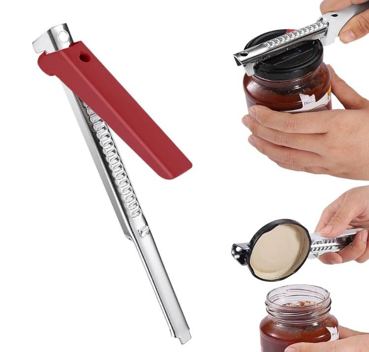 

Многофункциональный нержавеющая сталь Экономящий труд открывалка для крышек Регулируемый открывалка для бутылок Кухонный инструмент Консервный нож Кухонные гаджеты красный