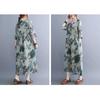 Summer New Literary Large Size Loose Thin Round Neck Five-minute Sleeve Age Reduction Women's Dresses