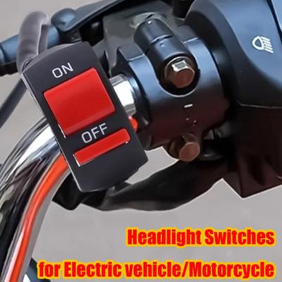 Interrupteurs en plastique pour guidon de moto, interrupteurs marche/arrêt pour véhicule électrique, bouton de modification pour éclairage de moto