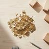 100PCS Furniture Hinges Brass Mini Hinge 10x8MM Gold Tiny Hinge Hardware With Screws Retro Style Brass Hinges Jewelry Box