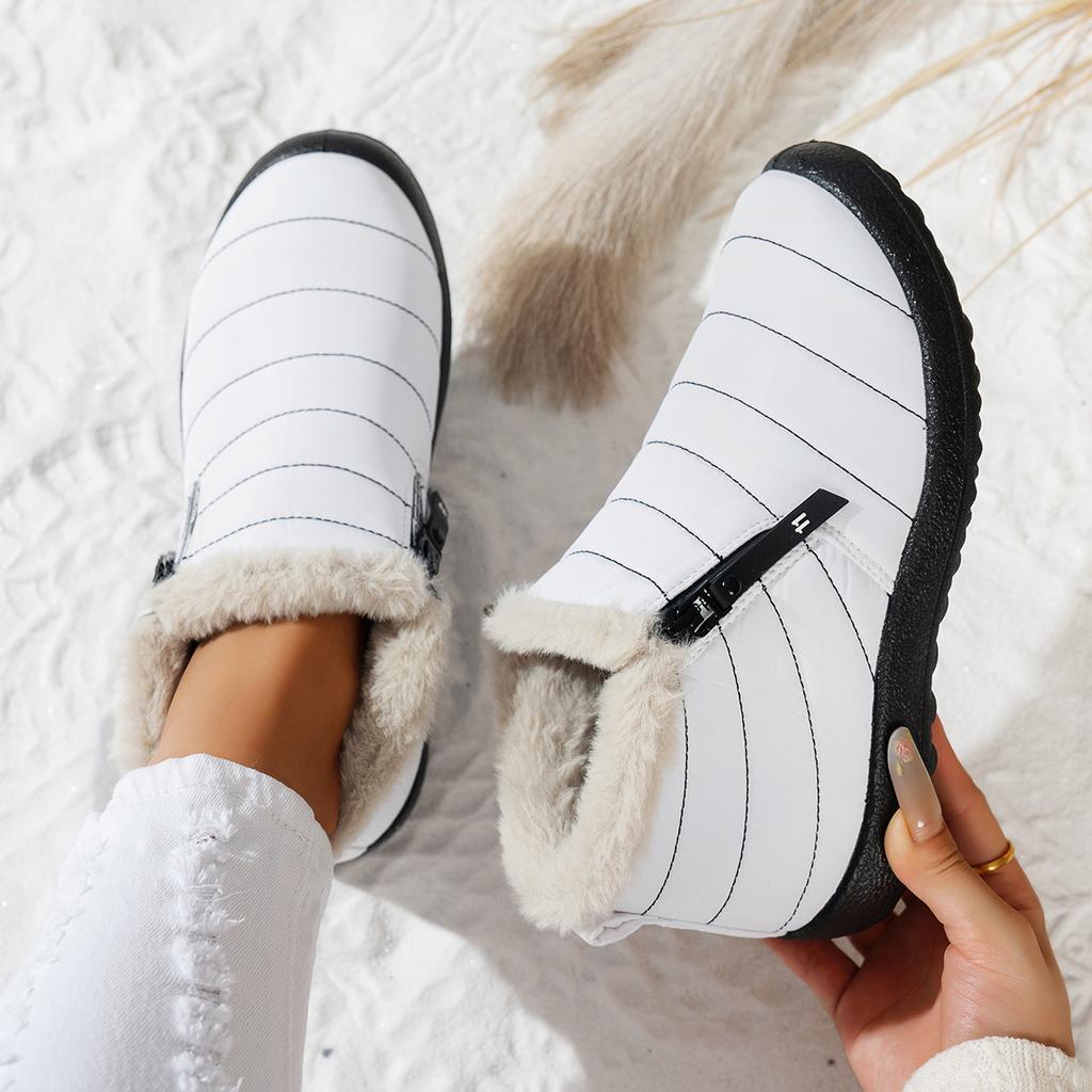Fashion Plus Size Shoes for Women 36-43 Winter Fashion Women Plush Keep Warm Flats Non-slip Flats Casual Zapatos De Mujer Women Shoes