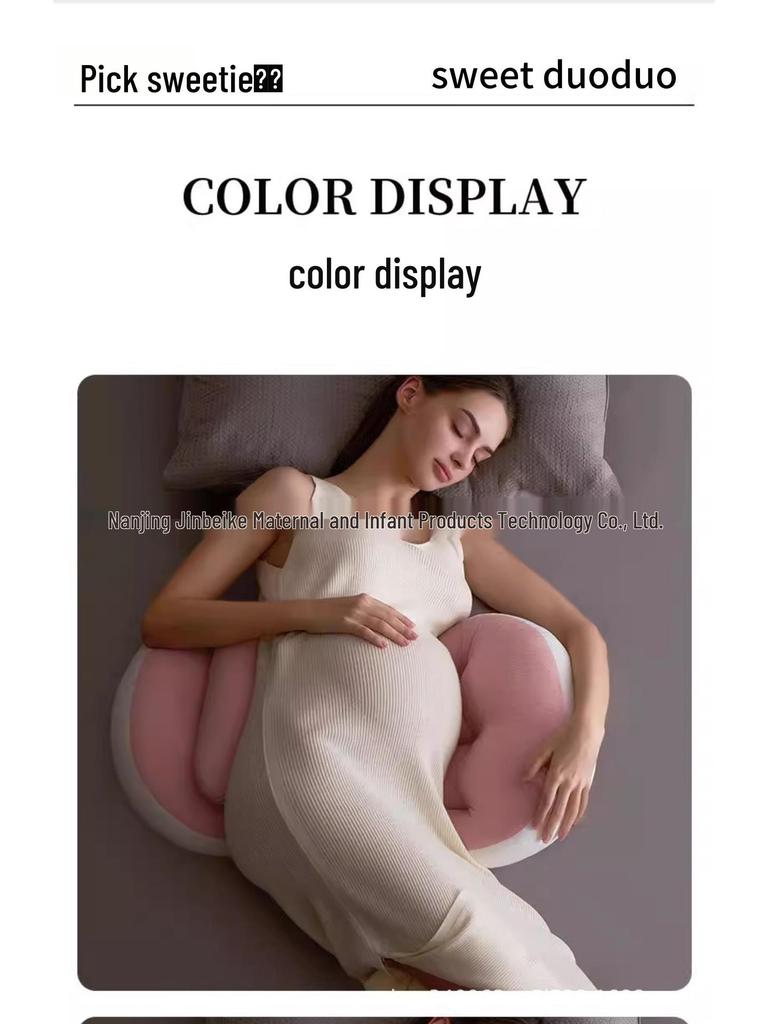 U-Shaped Pregnancy Pillow with Back and Abdominal Support - Breathable, Essential Comfort for Mother and Baby in Winter