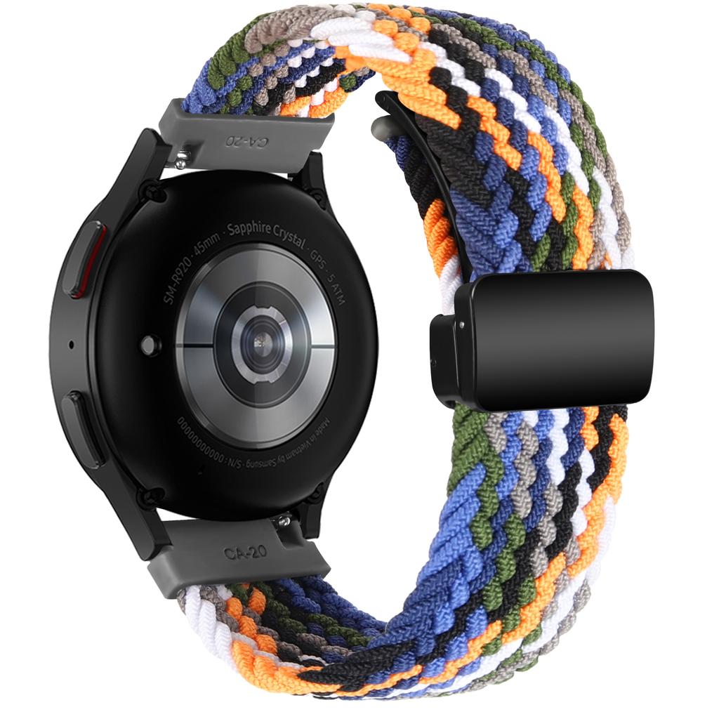 20mm/22mm Watch Strap For Samsung Galaxy watch 7 6 4 classic 5 pro active 2 Magnetic braided bracelet Huawei watch GT 2 3 4 band