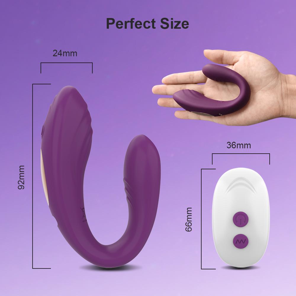 Vibratore a Controllo Remoto Vibratore a U per Donna Stimolazione del Clitoride Punto G Massaggio Vaginale Masturbazione Femminile Giocattoli Sessuali per Donne